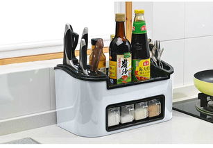 厨房调料置物架 厨房用具用品调味料盒调料架子调味品 筷子筒刀架